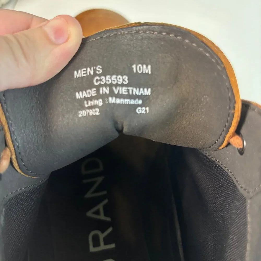 Cole Haan ZERØGRAND Chukka Boots Men’s 10M British Tan Leather Comfort Shoes - Picture 5 of 16